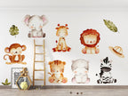 Jungle Wall Decals | Safari Animal Nursery Decor | Kids Room Decal | Reusable and Removable Wall Stickers