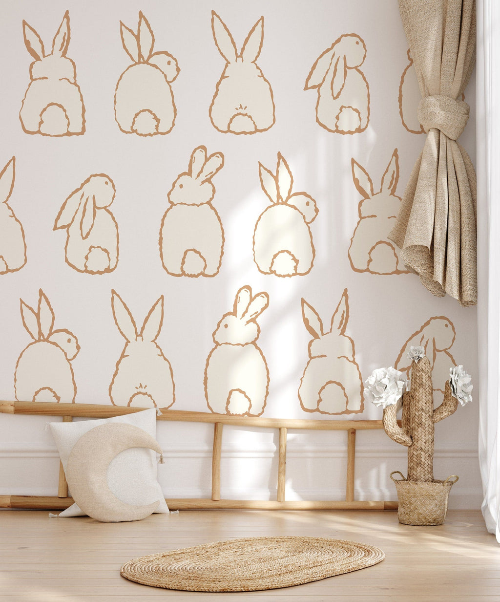 Cute Bunny Decals | Peel and Stick Rabbit Decals | Animals Wall Mural | Wall Decals for Kids | Nursery Wall Decals | Bunny Wall Decals