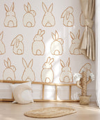 Cute Bunny Decals | Peel and Stick Rabbit Decals | Animals Wall Mural | Wall Decals for Kids | Nursery Wall Decals | Bunny Wall Decals