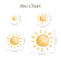 Wall Decal - Neutral Tan Sun Decals - Sun Wall Sticker - Sun Wall Decals - Boho Nursery Decor