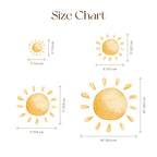 Wall Decal - Neutral Tan Sun Decals - Sun Wall Sticker - Sun Wall Decals - Boho Nursery Decor