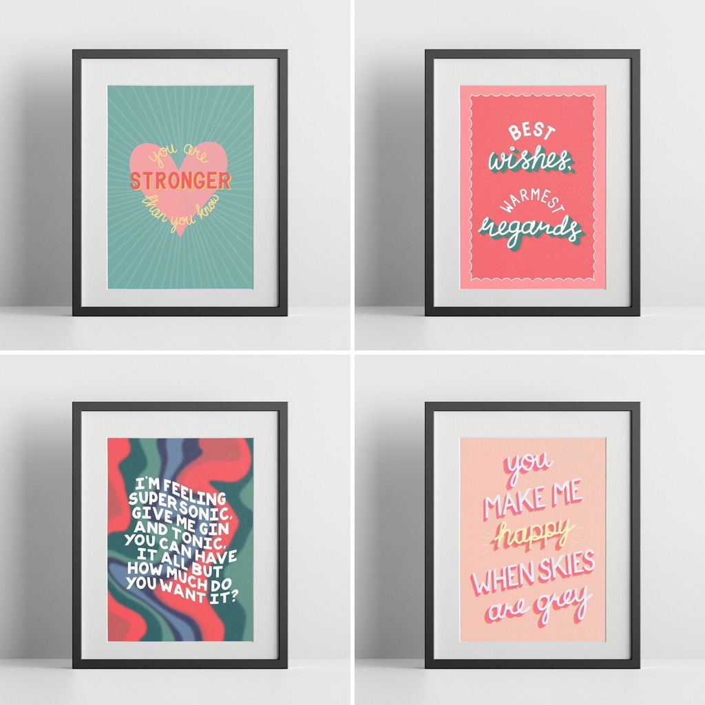 Supersonic (Oasis inspired) A4 Lyric Print