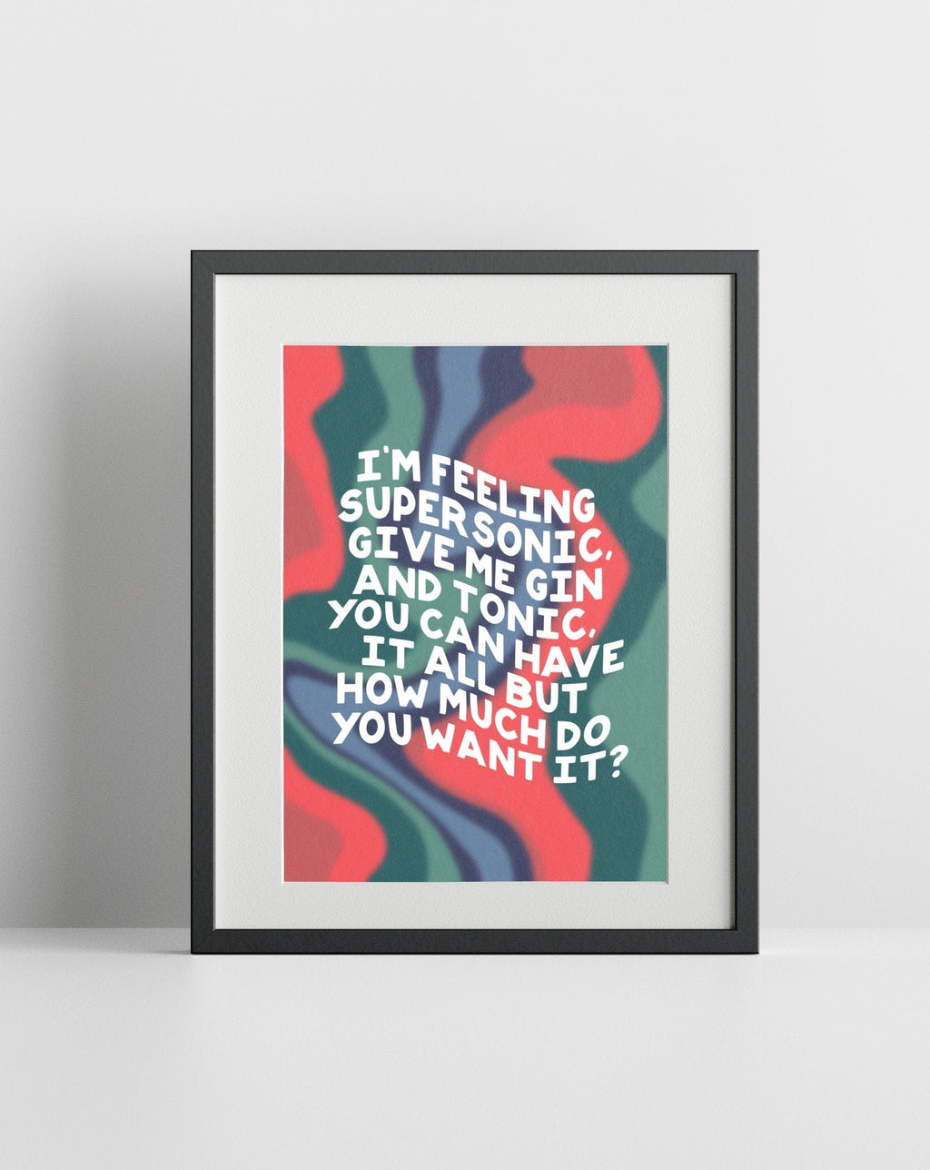 Supersonic (Oasis inspired) A4 Lyric Print