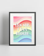 Yes Sir I Can Boogie inspired A4 Lyric Print