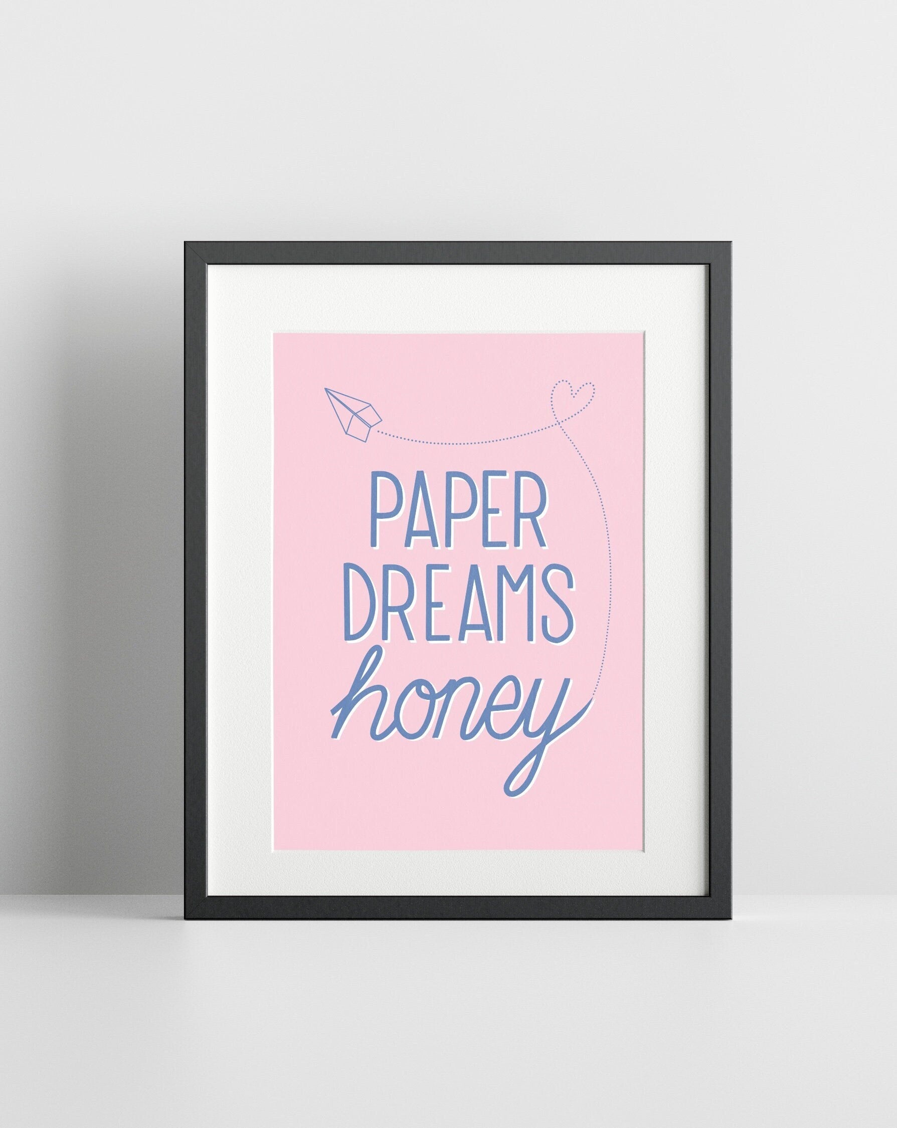 Paper Dreams Honey (The Kooks) inspired A4 Lyric Print