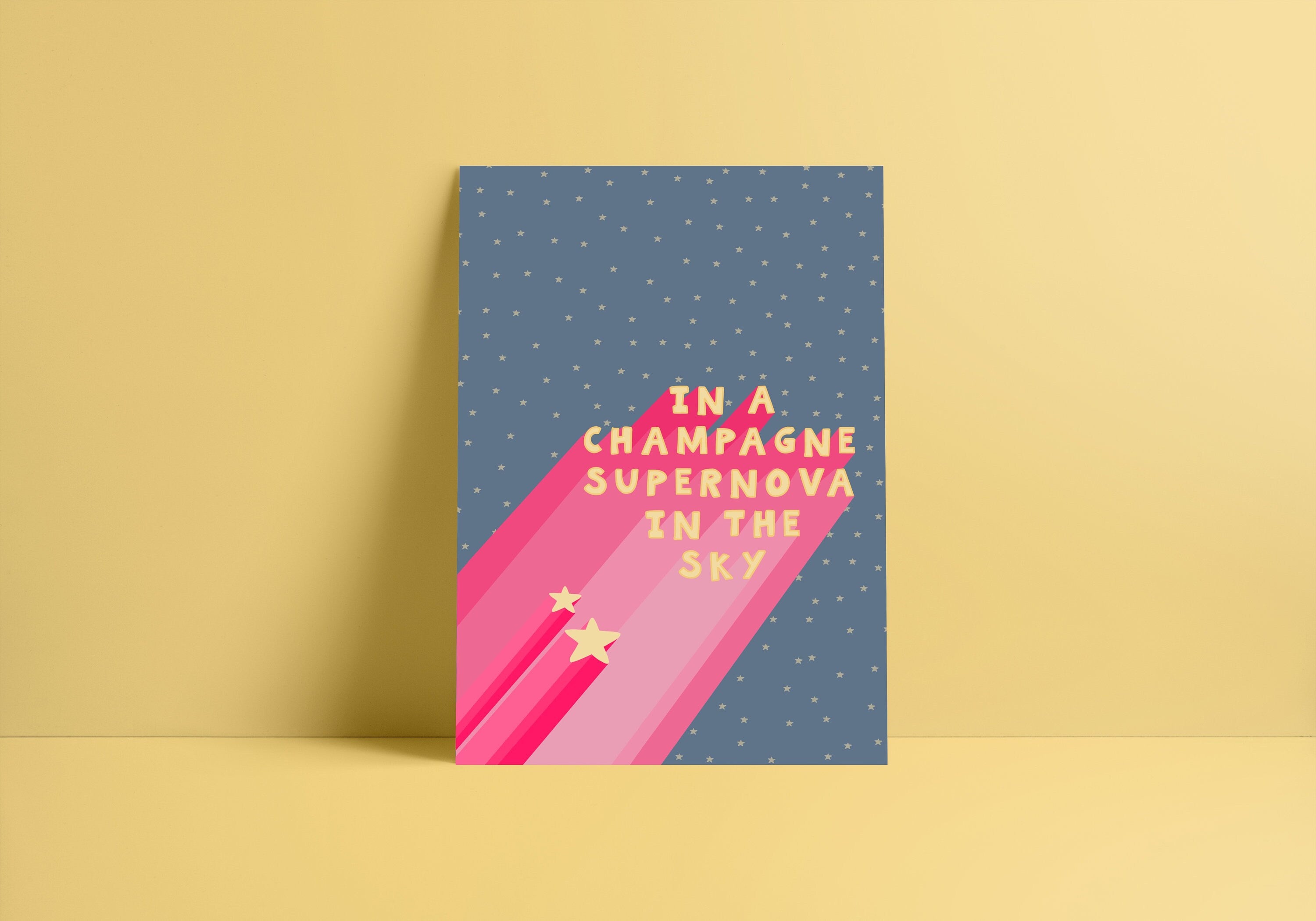 Champagne Supernova (Oasis inspired) A4 Lyric Art Print
