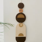 Brown Modern Wall Art - Geometric Artwork - Minimal Home Decor - New Home Trend - Slim Centre Piece Art - Long Wall Tapestry - Earthy Tones