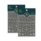Hello Claws | Green Flower Nail Deco Sticker