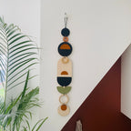 Modern Wall Art - Geometric Artwork - Minimal Home Decor - New Home Trend - Slim Centre Piece Art - Long Wall Tapestry - Wood Art
