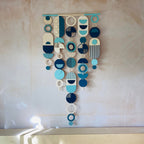 Large Blue Wall Art - Geometric Artwork - Minimal Home Decor - Ocean Wall Art - Large Centre Piece Art - Big Wall Tapestry - New Art Deco