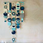 Large Blue Wall Art - Geometric Artwork - Minimal Home Decor - Ocean Wall Art - Large Centre Piece Art - Big Wall Tapestry - New Art Deco