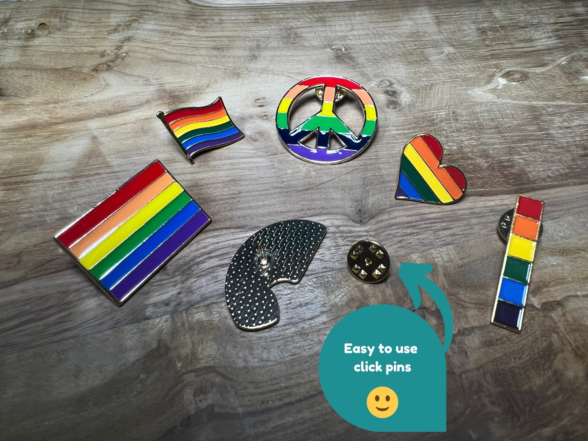 Rainbow Pride Badges Gift Set