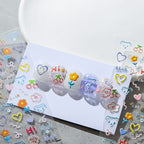 Hello Claws | Flower Bear Embossed Pattern Design Nail Deco Sticker