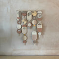 Modern Wall Art with Gold Metal Hoop Detailing and Blush Pink Accents