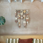 Modern Wall Art with Gold Metal Hoop Detailing and Blush Pink Accents