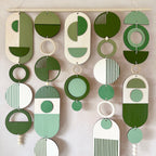 Green Wall Art - Geometric Artwork - Minimal Home Decor - Green Boho Decor- Large Centre Piece Art - Big Wall Tapestry - Large Artwork