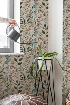 Herb Leaves Watercolour Wallpaper