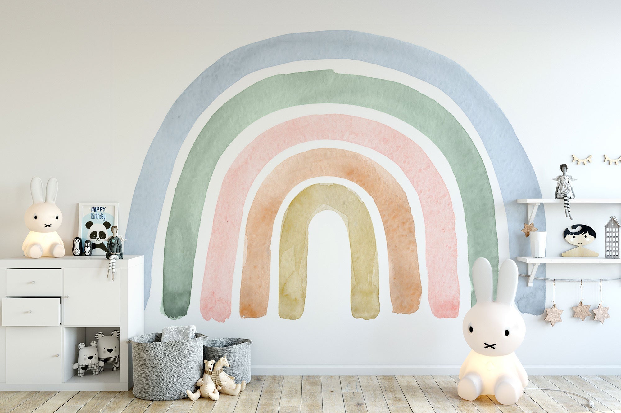 Rainbow Watercolour Wall Decal