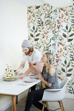 Herb Leaves Watercolour Wallpaper