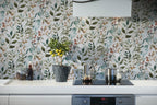 Herb Leaves Watercolour Wallpaper