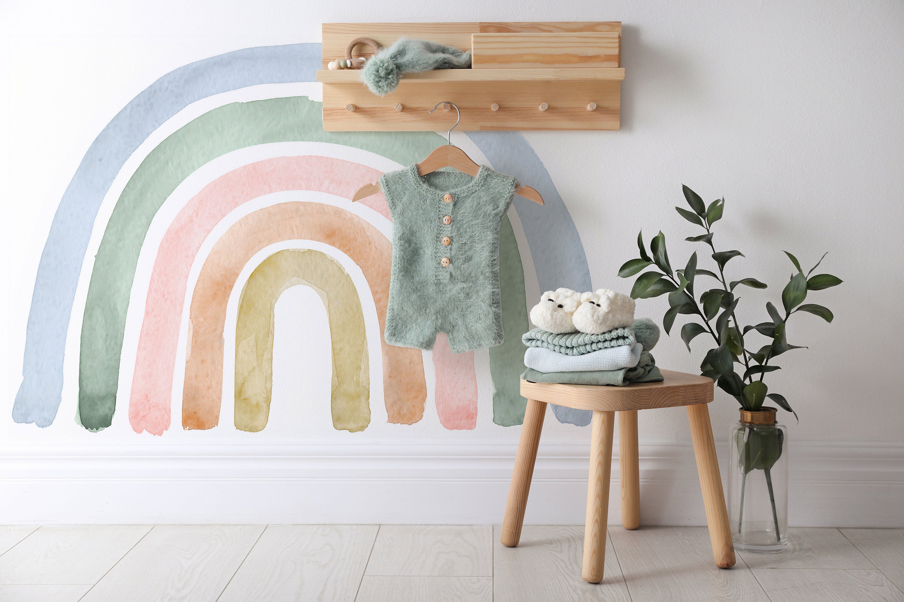 Rainbow Watercolour Wall Decal