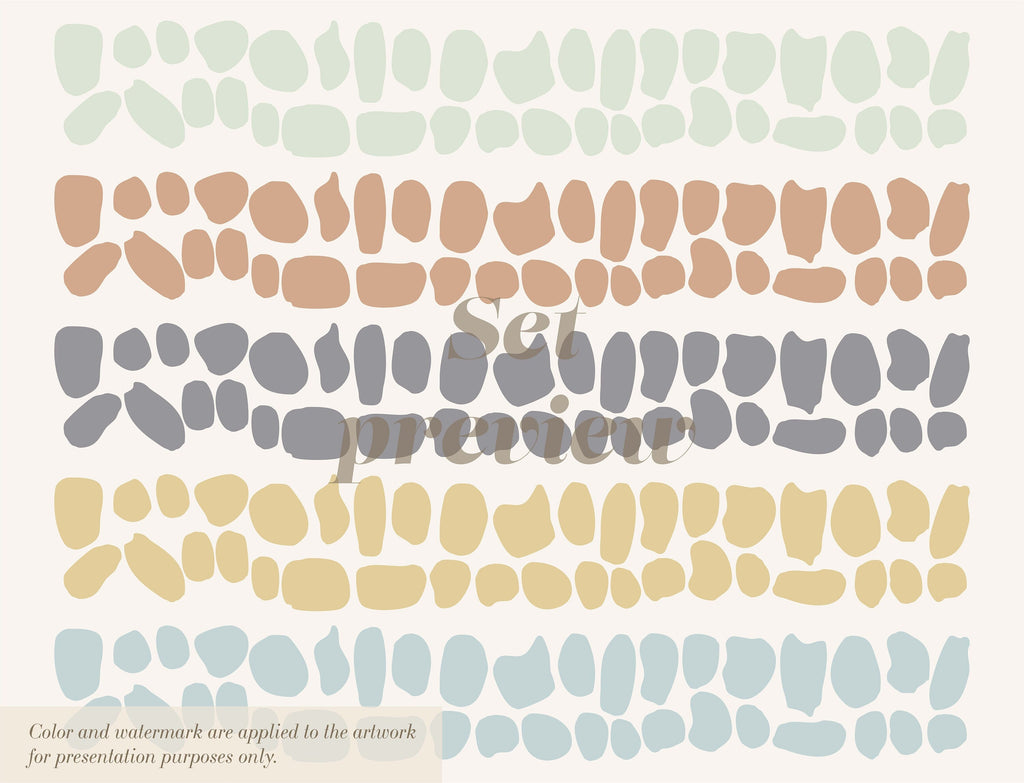 Irregular shape dots 190 Five Color Stickers
