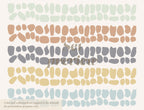 Irregular shape dots 190 Five Color Stickers