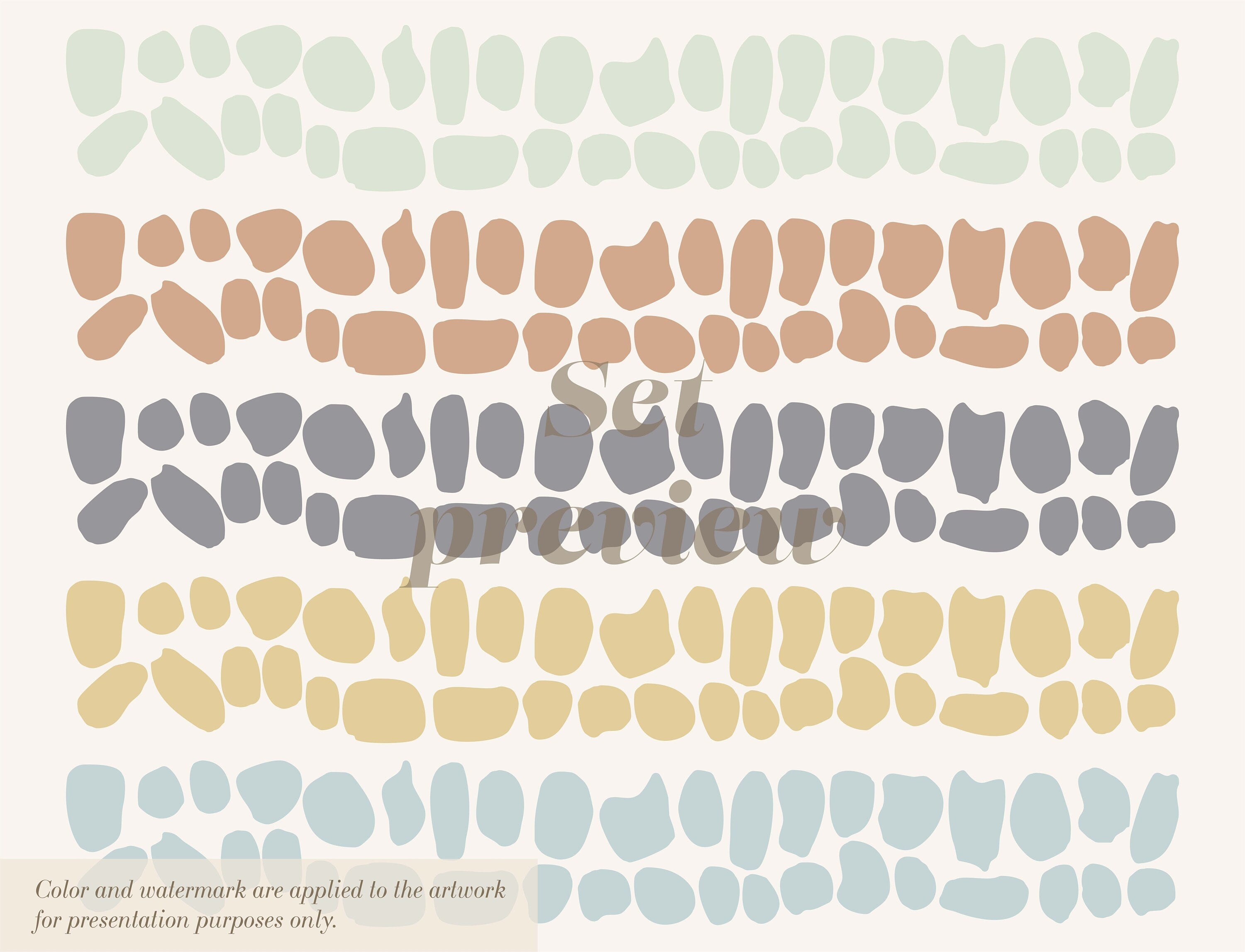 Irregular shape dots 190 Five Color Stickers