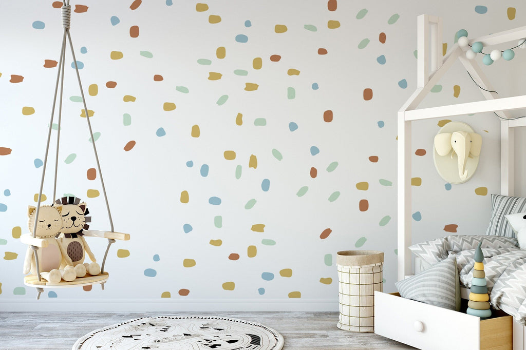 Irregular shape dots 190 Five Color Stickers