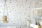 Irregular shape dots 190 Five Color Stickers