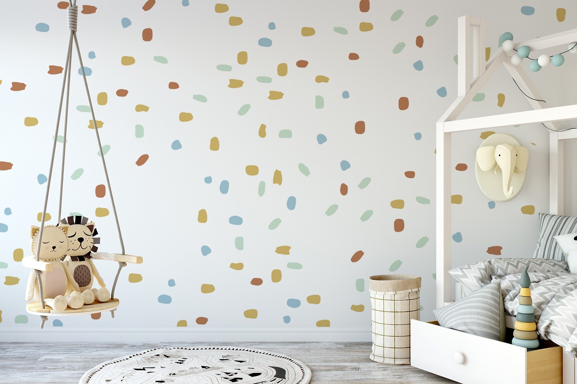 Irregular shape dots 190 Five Color Stickers