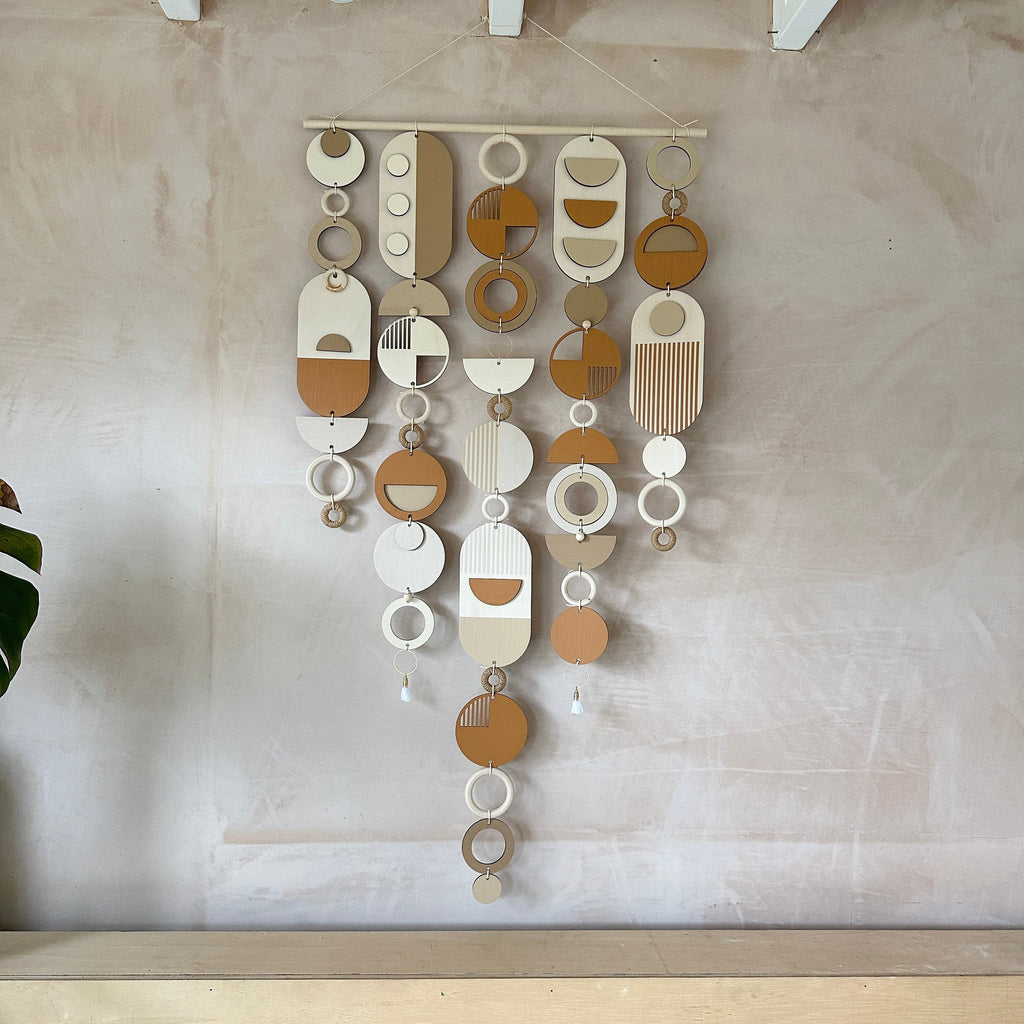 Desert Sand Wall Hanging - Geometric Art - Mid-Century Modern Home Decor - Earthy Tones Decor - Large Tapestry - Neutral Decor
