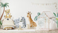 Adorable Safari Wall Decals - Removable Peel and Stick African Animals Stickers for Kids Room