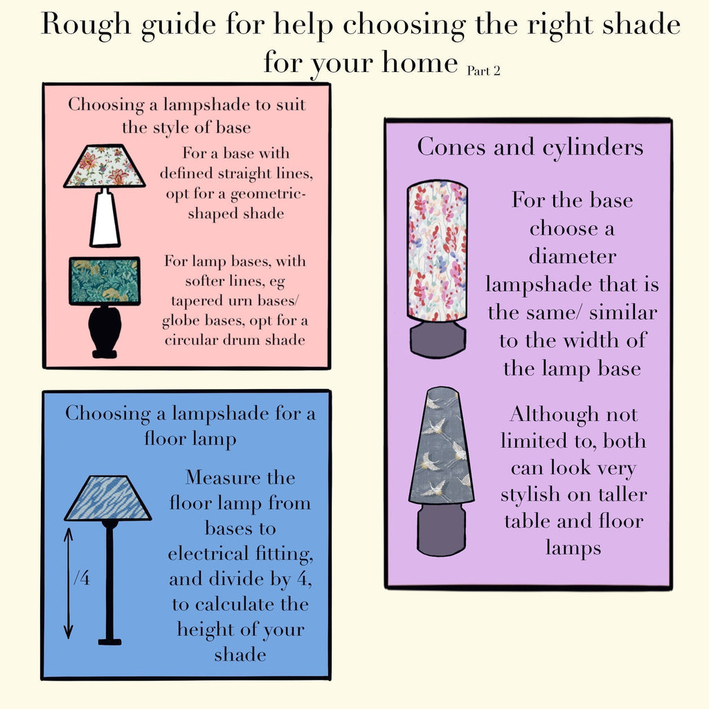 Blue wiggle cone lampshade, extra tall lampshade