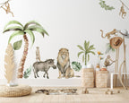 Jungle Animal Wall Stickers: Repositionable Nursery Decals for Your Little One's Room