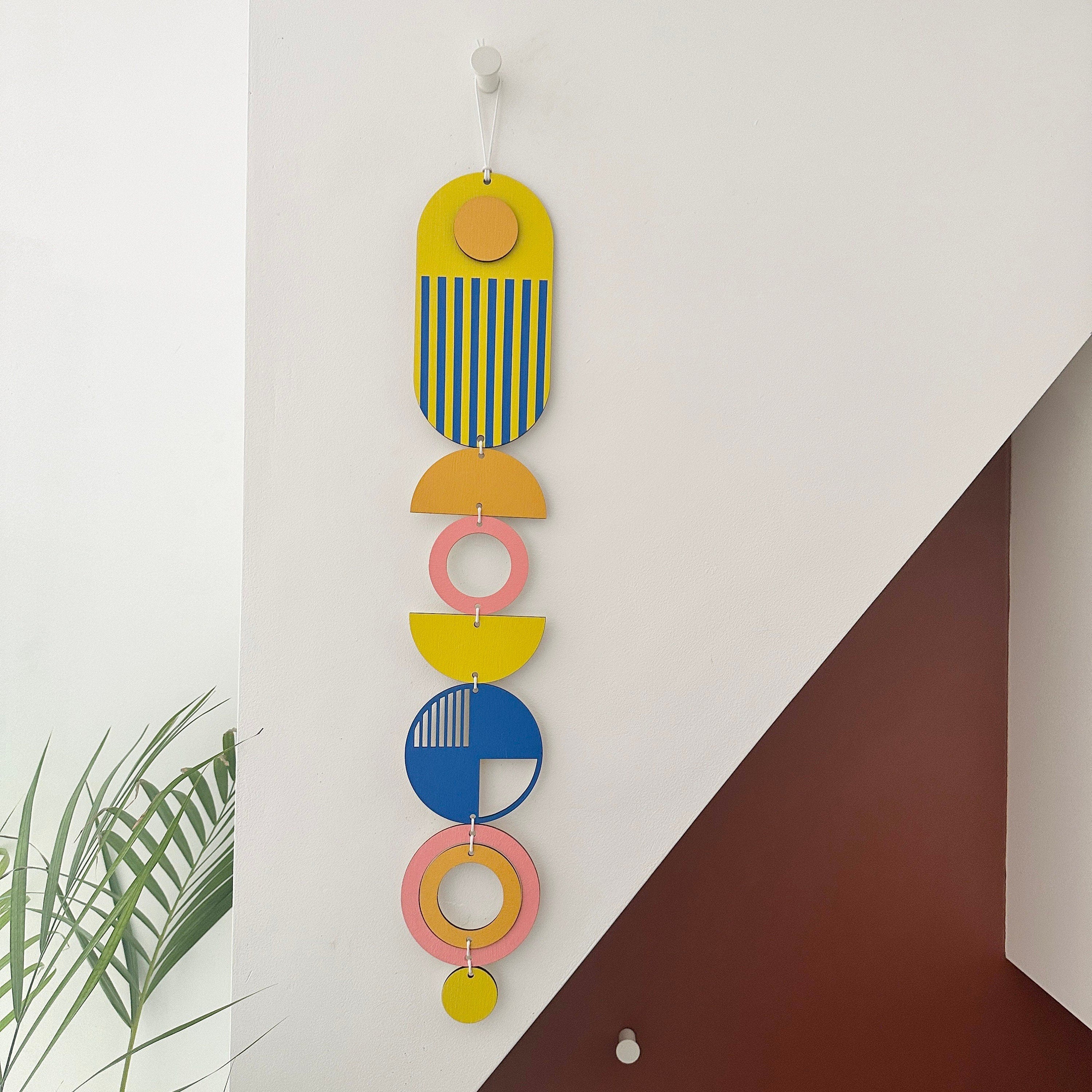 Bright Wall Hanging - Eclectic Hanging Art - Colourful Wall Decor - Slim Long Art - Thin Wall Hanging - New Home Gift - Custom Wall Art