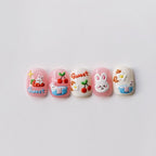 Hello Claws | Nail Deco Pink Strawberry Cherry Bunny Sticker