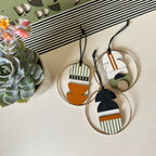 Original Small Geometric Wall Hanging - Mini Mid-Century Wall Art - Little Wooden Decoration - Contemporary Wall Decor