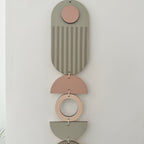 Pink and Grey Wall Hanging - Soft Pink Decor - Muted Pink Wall Decor - Slim Long Art - Thin Wall Hanging - New Home Gift - Pink Wall Art