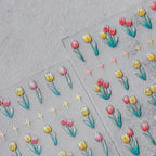 Hello Claws | Spring Tulip Flower Star 5D Embossed Pattern Design Nail Deco Sticker