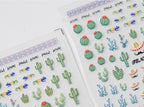 Hello Claws | Succulent Plants Embossed Pattern Design Nail Deco Sticker
