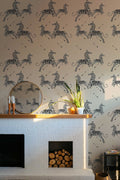 Custom Zebra with Arrow Wallpaper | Savanna Animals Wall Mural | African Animals Peel and Stick