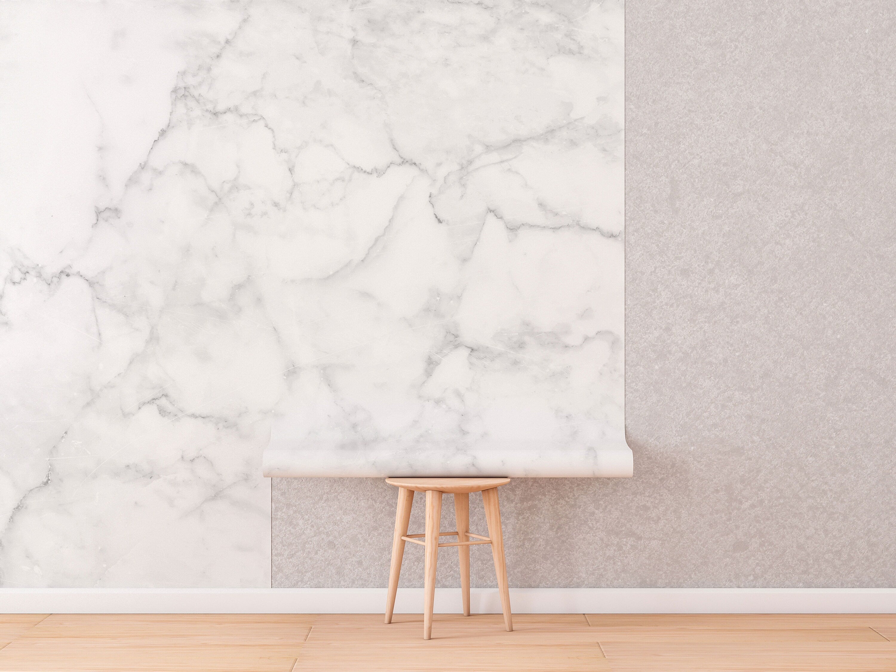 White Marble Removable Wallpaper | Stone Texture Wall Mural – Peel and Stick Wallpaper | Self Adhesive Marble Pattern Mural | Wall murals