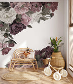 Classic Peonies Wall Art | Removable Wallpaper | Peony Bouquet | Floral Wall Mural | Peony Painting Wall Sticker | Floral Decal | Flower
