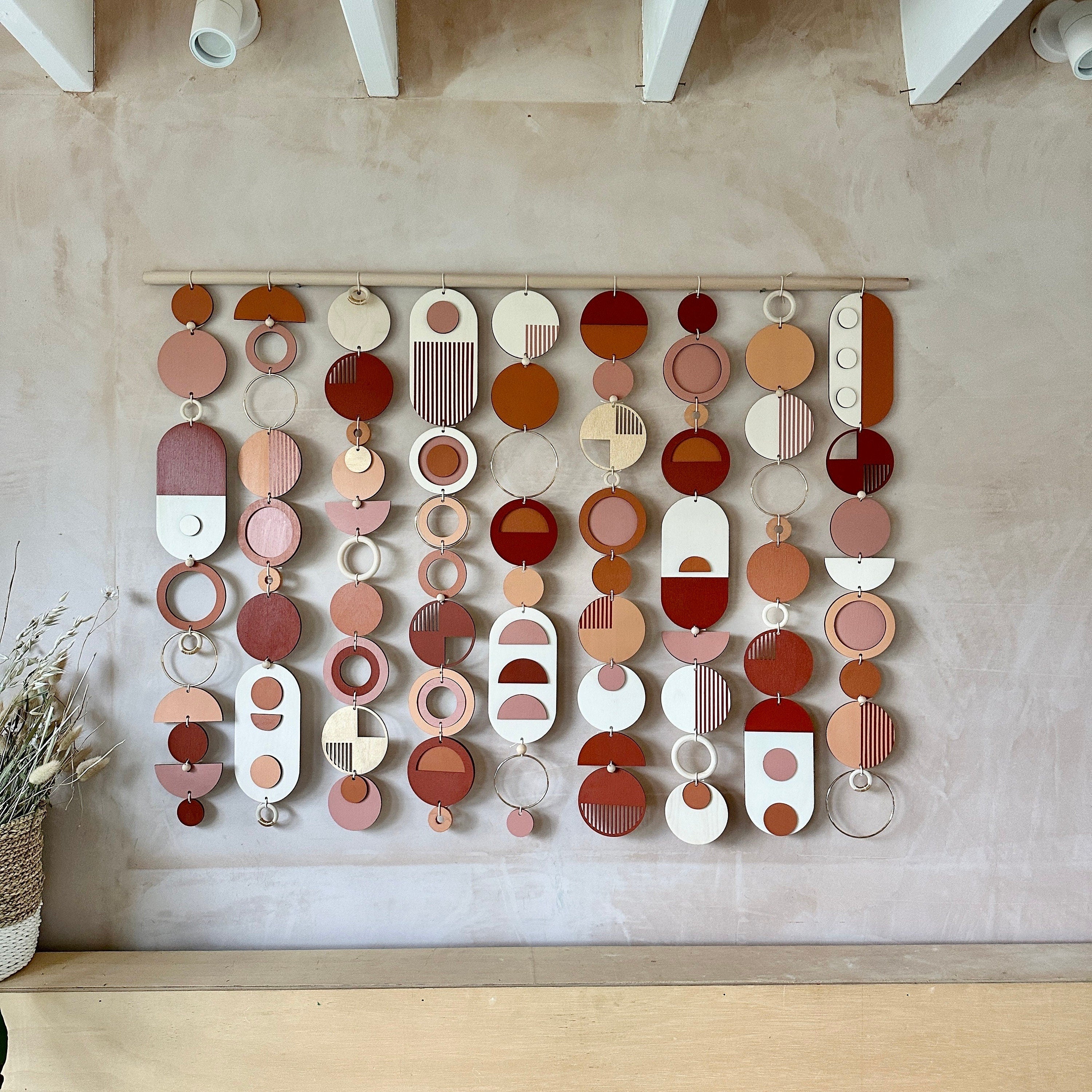 Rich Modern Wall Art - Wood Wall Hanging - Home Decor - Large Centre Piece Art - Wall Tapestry