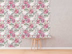 Purple Floral Wallpaper | Watercolour Flower Mural | Poppy Wallpaper