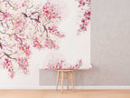 Spring Cherry Blossom Removable Wallpaper | Watercolor Wall Mural | Peel and Stick Wallmural | Floral Mural | Wall Murals