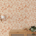 Mushroom Wallpaper | Orange Wallpaper | Mid Century Modern Wallpaper | Kids Mushroom Peel and Stick Wallpaper | Vintage Wallpaper