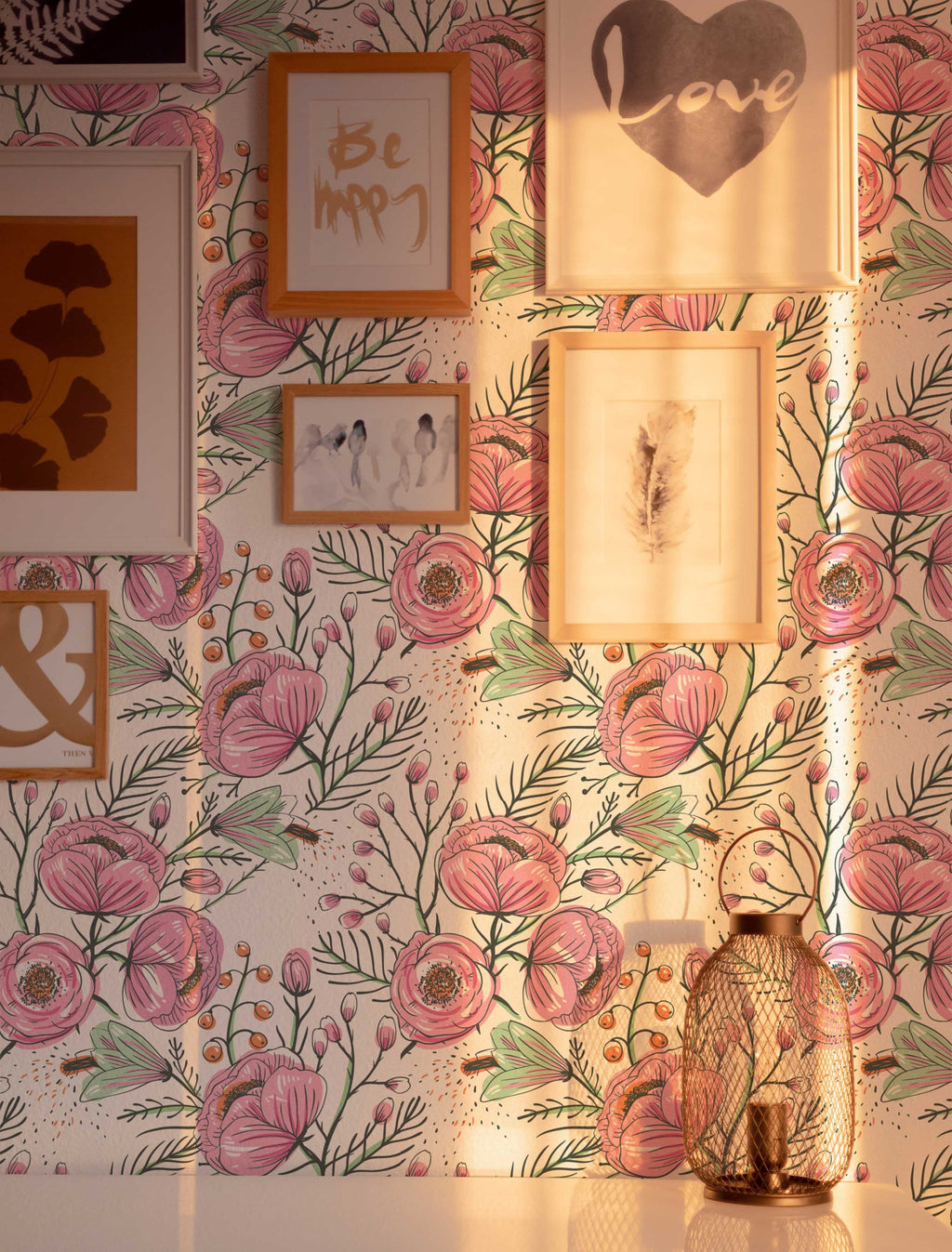 Purple Floral Wallpaper | Watercolour Flower Mural | Poppy Wallpaper
