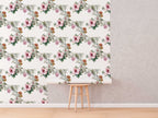 Boho Floral Wallpaper Peel and Stick | Boho Hand Drawn Floral Wallpaper | Removable Wallpaper | Unpasted Wallpaper | Pre-Pasted Wallpaper
